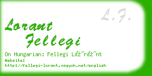 lorant fellegi business card